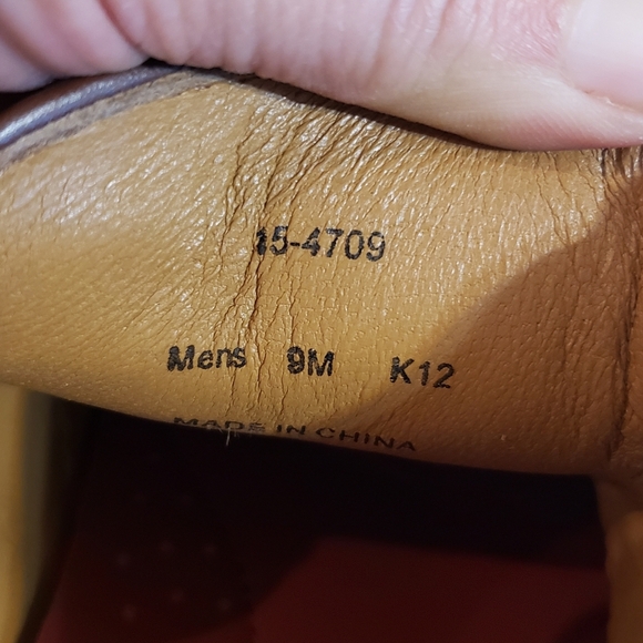 Johnston & Murphy Blue and Tan Oxfords with Red Laces - Picture 11 of 13